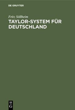 portada Taylor-System für Deutschland (en Alemán)