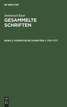 portada Vorkritische Schriften ii. 1757-1777 (German Edition) [Hardcover ] (en Alemán)