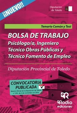 portada Bolsa de trabajo. Psicólogo/a, Ingeniero Técnico Obras Públicas y Técnico Fomento Empleo (Spanish Edition)