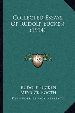 portada collected essays of rudolf eucken (1914) (in English)
