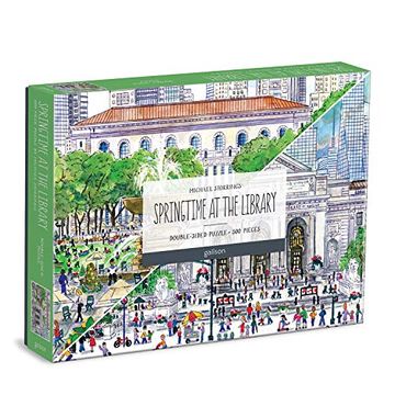 portada Puzzle: Michael Storrings Springtime at the Library: 500 Piece Double-Sided Puzzle 