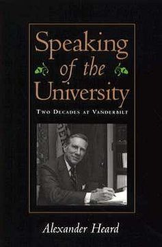 portada speaking of the university: two decades at vanderbilt (en Inglés)