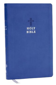 portada Nkjv Holy Bible, Value Ultra Thinline, Blue Leathersoft, red Letter, Comfort Print (in English)