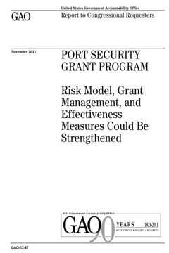 portada Port Security Grant Program :risk model, grant management, and effectiveness measures could be strengthened : report to congressional requesters.