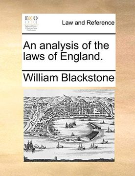 portada An Analysis of the Laws of England. (in English)
