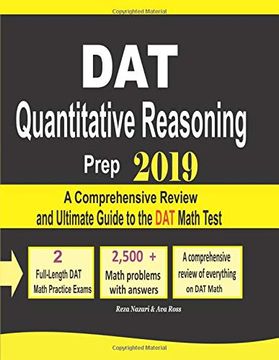portada Dat Quantitative Reasoning Prep 2019: A Comprehensive Review and Ultimate Guide to the dat Math Test (in English)