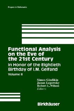 portada functional analysis on the eve of the 21st century volume ii: in honor of the eightieth birthday of i.m. gelfand (en Inglés)