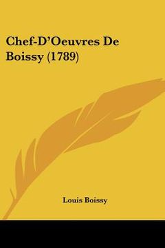 portada chef-d'oeuvres de boissy (1789) (en Inglés)