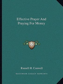 portada effective prayer and praying for money (en Inglés)