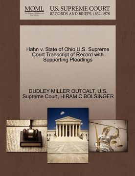 portada hahn v. state of ohio u.s. supreme court transcript of record with supporting pleadings (en Inglés)