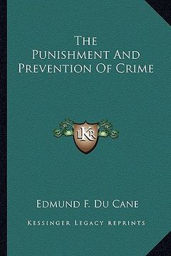 portada the punishment and prevention of crime (in English)