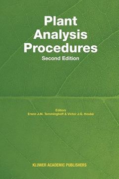 portada plant analysis procedures (en Inglés)