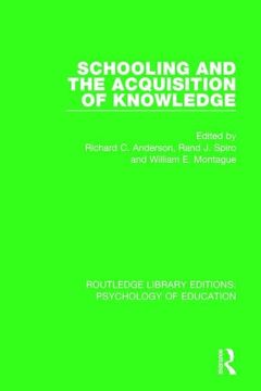 portada Schooling and the Acquisition of Knowledge (in English)