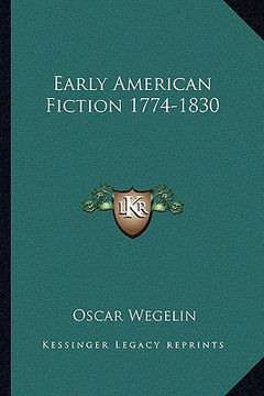 portada early american fiction 1774-1830