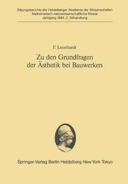 portada Zu den Grundfragen der Ästhetik bei Bauwerken: Vorgetragen in der Sitzung vom 23. April 1983 (Sitzungsberichte der Heidelberger Akademie der Wissenschaften) (German Edition)