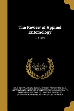 portada The Review of Applied Entomology; v. 7 1919 (in English)