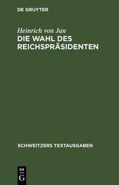 portada Die Wahl des Reichspräsidenten (in German)
