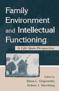 portada family environment and intellectual functioning: a life-span perspective (en Inglés)