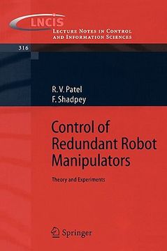 portada control of redundant robot manipulators: theory and experiments (en Inglés)