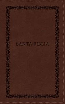 portada Biblia Reina-Valera 1960, Tierra Santa, Ultrafina Letra Grande, Leathersoft, Café, con Cierre