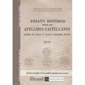 portada Ensayo Historico Sobre los Apellidos Castellanos Desde el s. X Hasta Nuestra Edad
