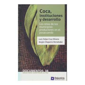 portada COCA INSTITUCIONES Y DESARROLLO. LOS RETOS DE LOS MUNICIPIOS PRODUCTORES EN EL POSACUERDO (in Spanish)