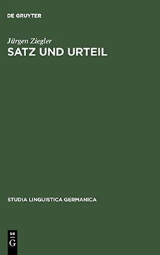 portada Satz und Urteil (Studia Linguistica Germanica) (en Alemán)