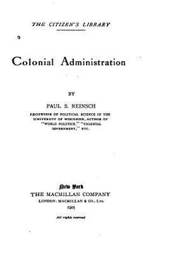 portada Colonial administration (en Inglés)