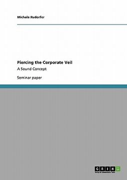 portada piercing the corporate veil (en Inglés)