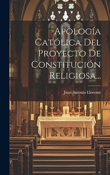 portada Apología Católica del Proyecto de Constitución Religiosa.