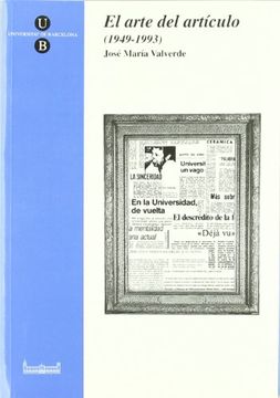portada El arte del artículo (1949-1993) (UB)