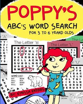 portada Poppy's Abc's Word Search for 3 to 6 Year Olds (en Inglés)