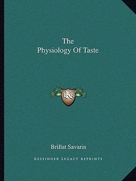 portada the physiology of taste