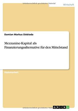 portada Mezzanine-Kapital als Finanzierungsalternative für den Mittelstand (German Edition)