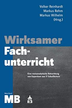 portada Wirksamer Fachunterricht Meta-Band Eine Metaanalytische Betrachtung von Expertisen aus 17 Schulfächern (in German)