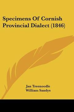 portada specimens of cornish provincial dialect (1846) (en Inglés)