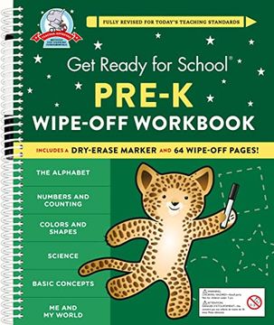 portada Get Ready for School: Pre-K Wipe-Off Workbook (en Inglés)