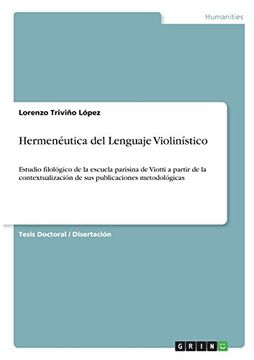 portada Hermenéutica del Lenguaje Violinístico (in Spanish)