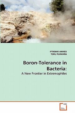 portada boron-tolerance in bacteria (en Inglés)