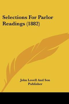 portada selections for parlor readings (1882) (in English)
