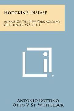 portada Hodgkin's Disease: Annals of the New York Academy of Sciences, V73, No. 1 (in English)