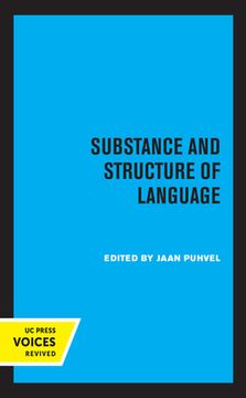 portada Substance and Structure of Language (in English)