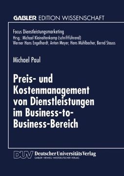 portada Preis- und Kostenmanagement von Dienstleistungen im Business-to-Business-Bereich (Fokus Dienstleistungsmarketing) (German Edition)