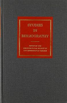 portada Studies in Bibliography, v. 60 (en Inglés)