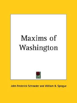 portada maxims of washington (in English)