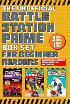portada The Unofficial Battle Station Prime box set for Beginner Readers: High-Interest, Illustrated Graphic Novels for Minecrafters (en Inglés)