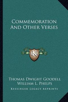 portada commemoration and other verses (en Inglés)