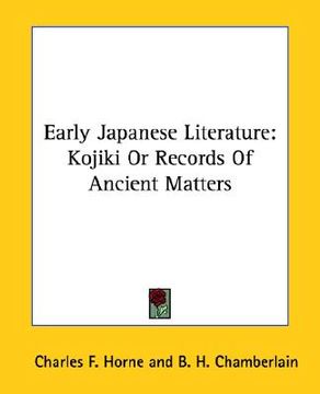 portada early japanese literature: kojiki or records of ancient matters