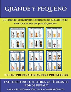 portada Fichas Preparatorias Para Preescolar (Grande y Pequeño): Este Libro Contiene 30 Fichas con Actividades a Todo Color Para Niños de 4 a 5 Años