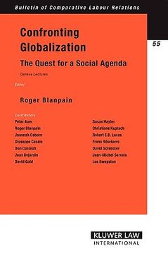 portada confronting globalization: the quest for a social agenda: geneva lectures (en Inglés)